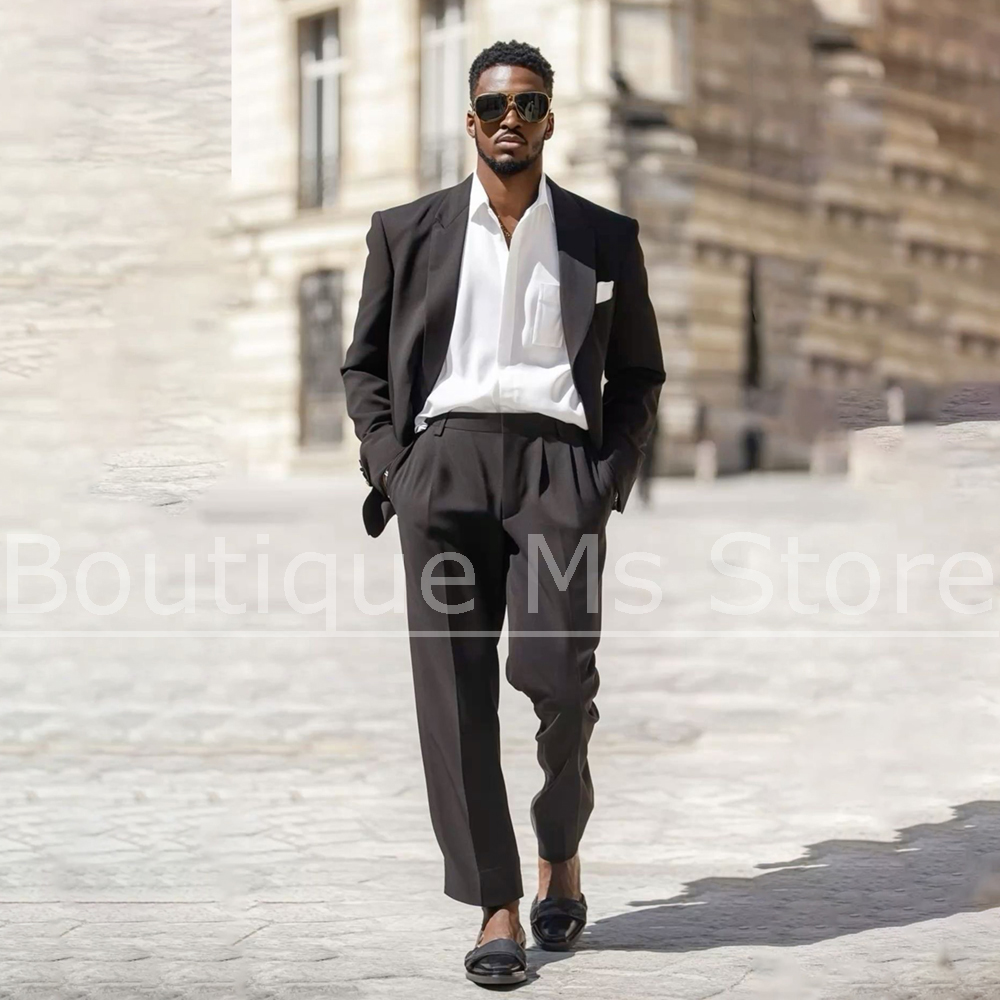 Men Formal Party Wear Outfit - Dark Brown Men's Suit 2 Piece