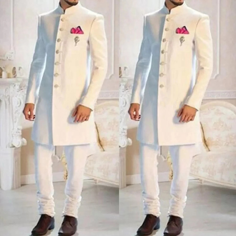 Men Formal Wear Indian - Thiết Kế Thời Trang Trắng Cổ