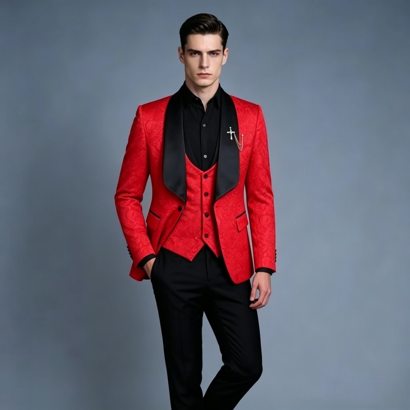 Men's Pink & White Slim Fit Th - đánh giá và giá Men Formal Wear Pink