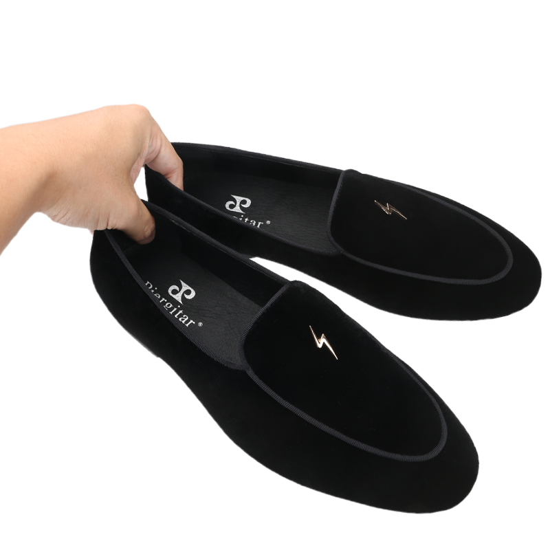 Piergitar Black Color Velvet M - đánh giá và giá Men'S Formal Wear Slippers