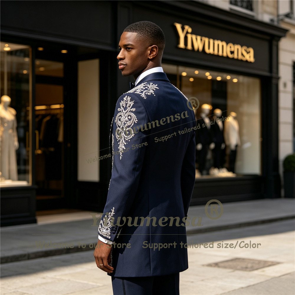 Handmade Crystals Beading Suit - đánh giá và giá Men'S Formal Wear For A Wedding