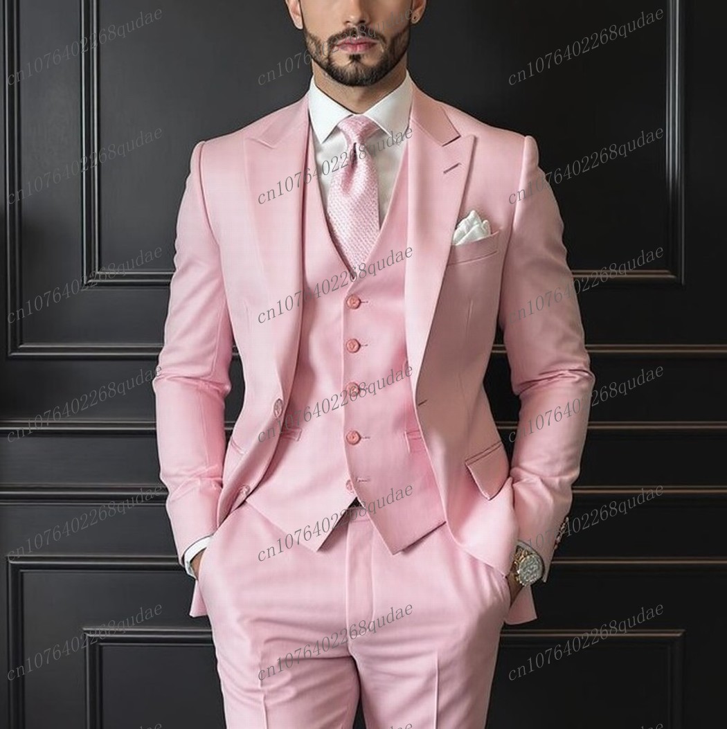 Pink Formal Occasion Men Suit  - đánh giá và giá Men Formal Wear Pink