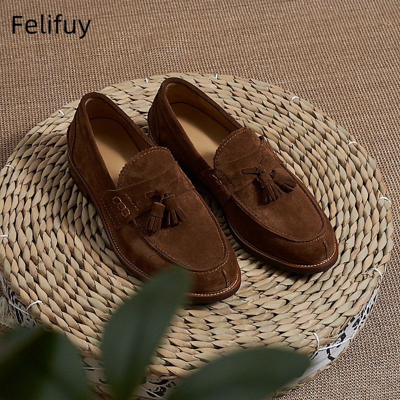 New Brown Men Flat Loafers Cow - đánh giá và giá Men'S Formal Wear For A Wedding