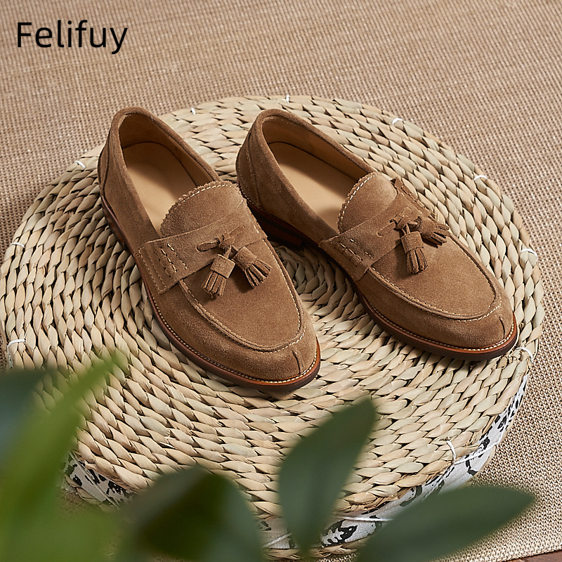 New Brown Men Flat Loafers Cow - đánh giá và giá Men'S Formal Wear For A Wedding
