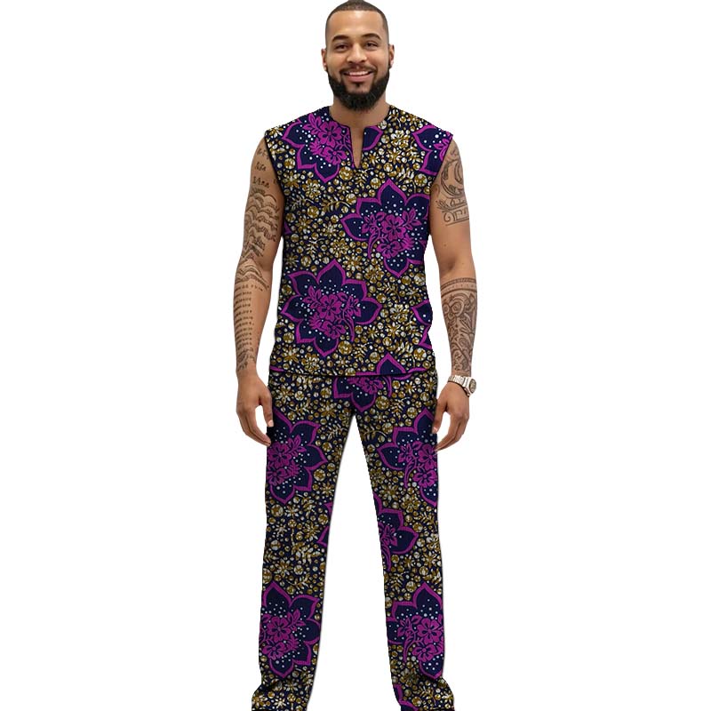 African Print Couture Tank Top - đánh giá và giá Men Formal Party Wear Outfit