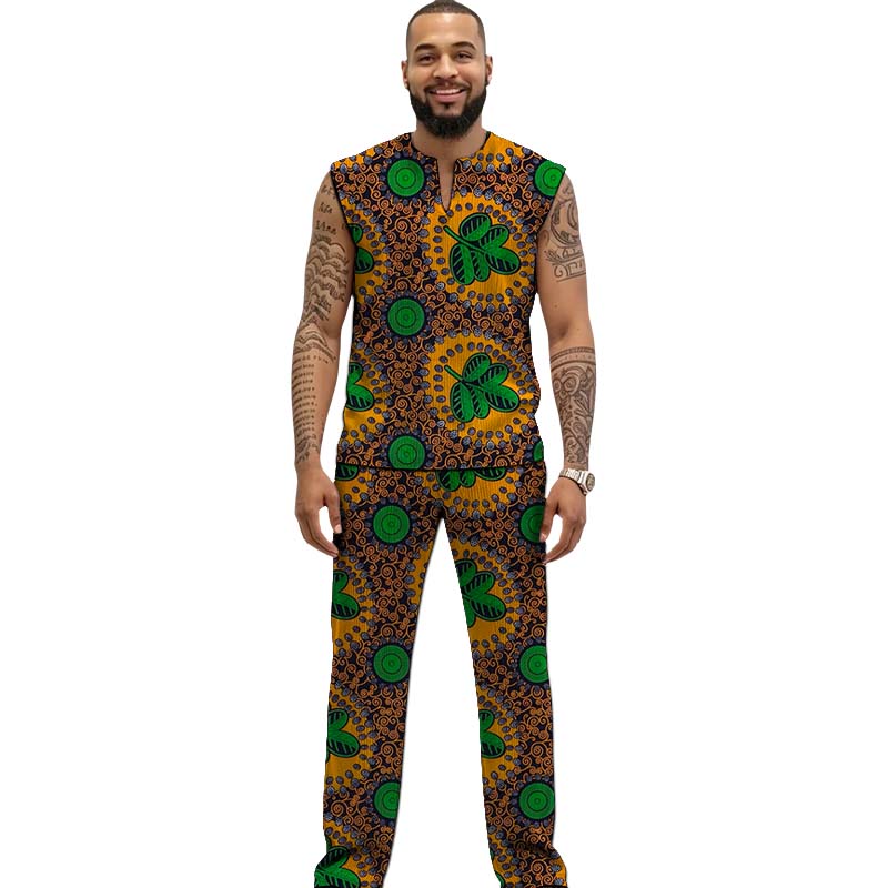 African Print Couture Tank Top - đánh giá và giá Men Formal Party Wear Outfit