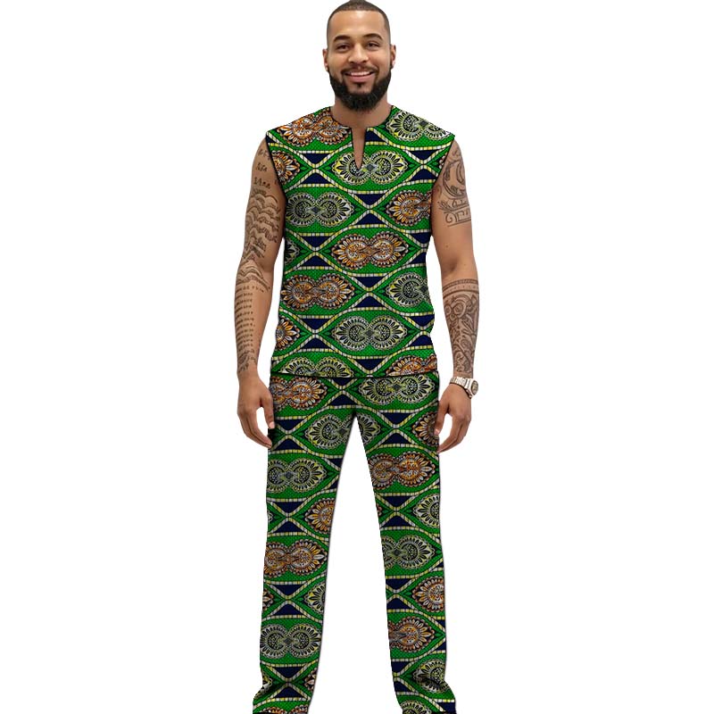 African Print Couture Tank Top - đánh giá và giá Men Formal Party Wear Outfit