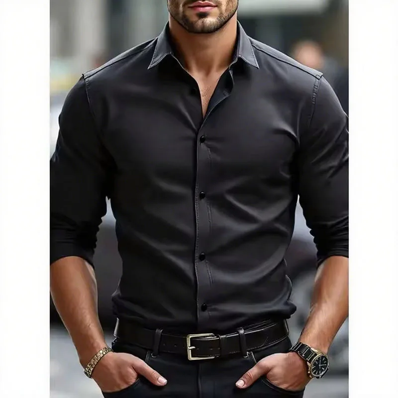 New Arrival Men's Solid White  - đánh giá và giá Men Formal Office Wear Shirts