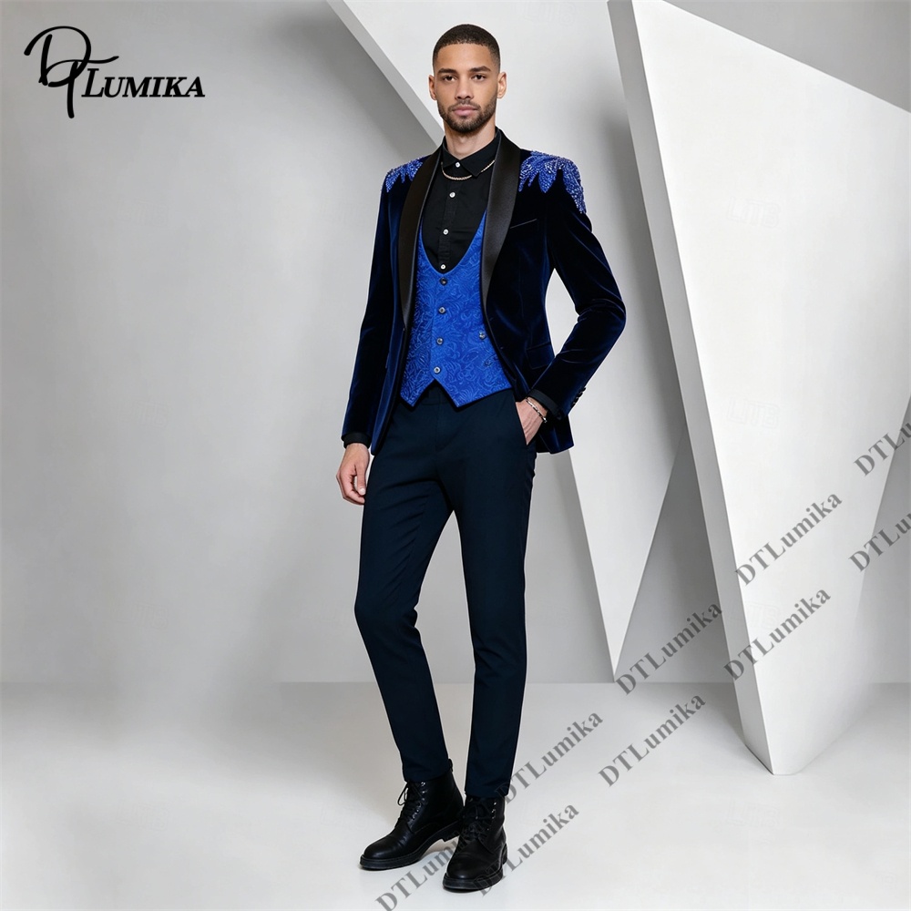 Peagent Men 3 Piece Velvet Sui - đánh giá và giá Men'S Formal Wear For Office